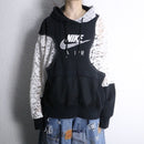 "Re:make" lace docking hoodie