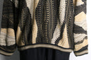 “TUNDRA” wave geometric 3D design knit
