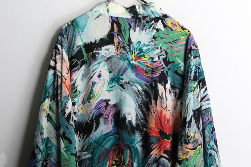 multicolored paint zip light jacket