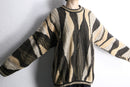 “TUNDRA” wave geometric 3D design knit