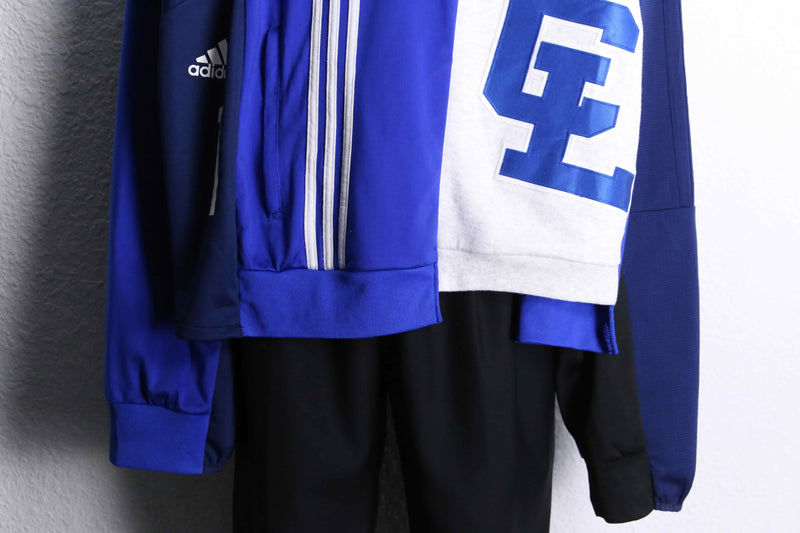 "Re:make" track×sweat docking dolman big hoodie