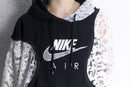 "Re:make" lace docking hoodie