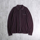 bordeaux stripetip knit polo
