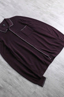 bordeaux stripetip knit polo