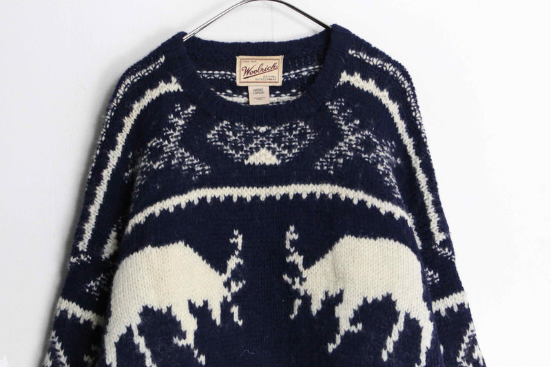 "woolrich" nordic pattern wool knit