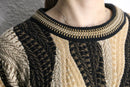 “TUNDRA” wave geometric 3D design knit