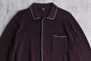 bordeaux stripetip knit polo