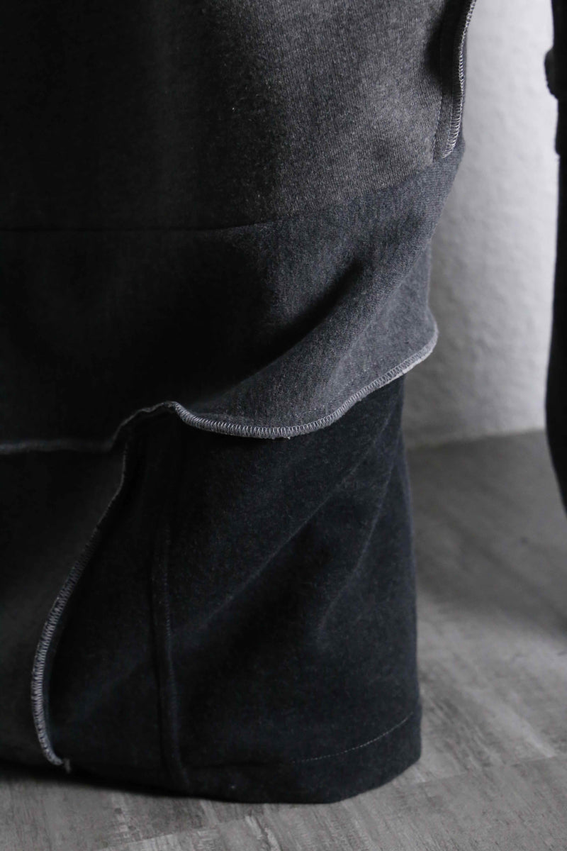 "Re:make" patchwork super buggy darkgray sweat pants