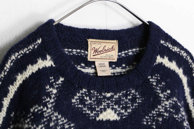 "woolrich" nordic pattern wool knit