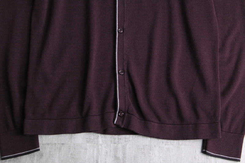 bordeaux stripetip knit polo