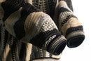 “TUNDRA” wave geometric 3D design knit