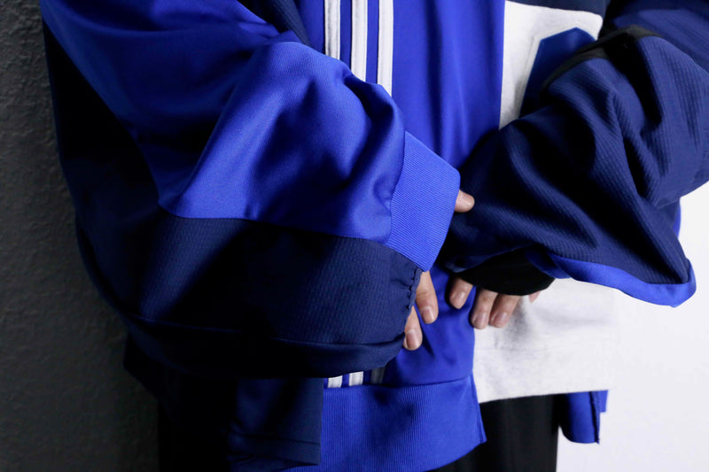 "Re:make" track×sweat docking dolman big hoodie