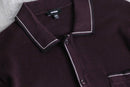 bordeaux stripetip knit polo