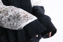"Re:make" lace docking hoodie