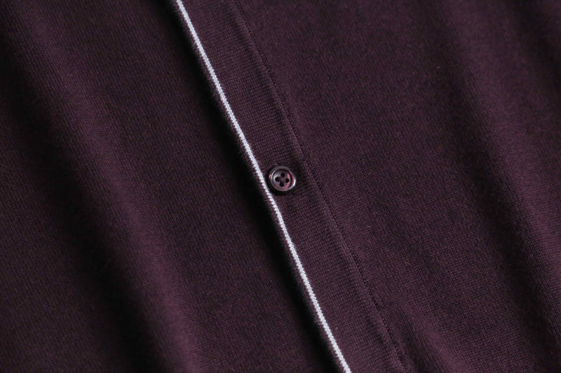 bordeaux stripetip knit polo