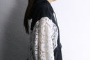 "Re:make" lace docking hoodie