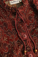 wine red ornamental Gobelin Jacket