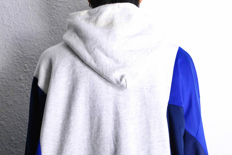 "Re:make" track×sweat docking dolman big hoodie