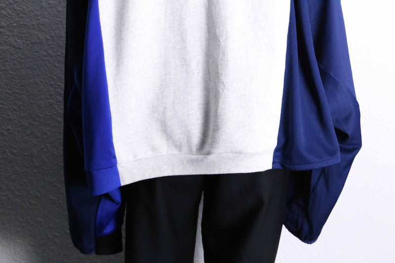 "Re:make" track×sweat docking dolman big hoodie