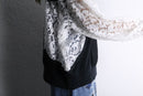 "Re:make" lace docking hoodie