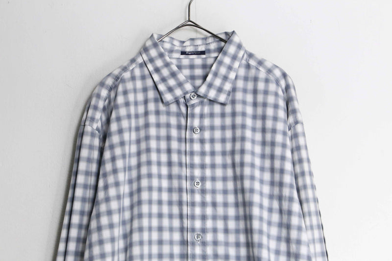 “Zegna Sport” gray shadow check cotton shirt