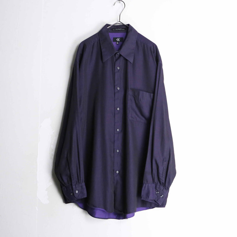 "Calvin Klein" deep purple color cotton shirt