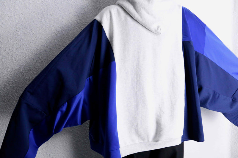 "Re:make" track×sweat docking dolman big hoodie