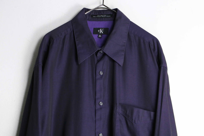 "Calvin Klein" deep purple color cotton shirt