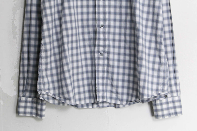 “Zegna Sport” gray shadow check cotton shirt