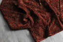 wine red ornamental Gobelin Jacket