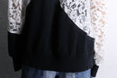 "Re:make" lace docking hoodie