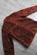 wine red ornamental Gobelin Jacket