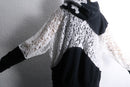 "Re:make" lace docking hoodie