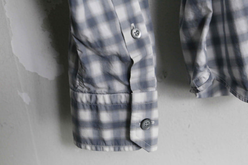 “Zegna Sport” gray shadow check cotton shirt