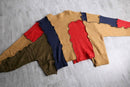 “Re:make” multi knit patchwork sweater
