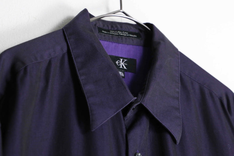 "Calvin Klein" deep purple color cotton shirt