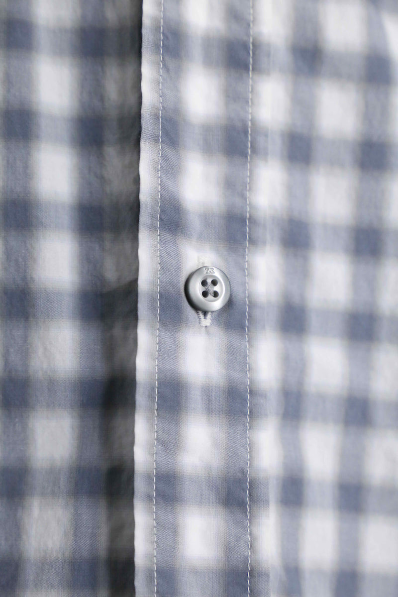 “Zegna Sport” gray shadow check cotton shirt