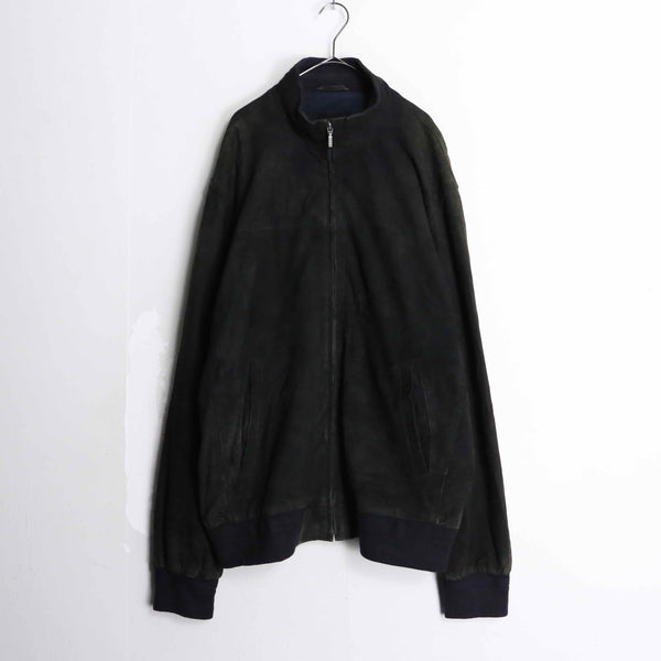 black color suede zip single riders