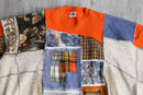 “Re:make” assembled patchwork design sweat