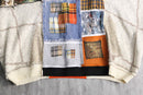 “Re:make” assembled patchwork design sweat