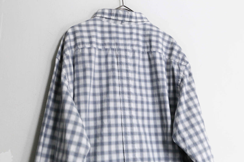 “Zegna Sport” gray shadow check cotton shirt