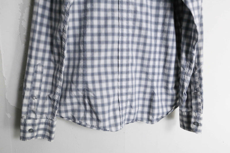 “Zegna Sport” gray shadow check cotton shirt