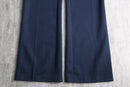 70's dark navy semi flare slacks