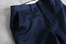 70's dark navy semi flare slacks