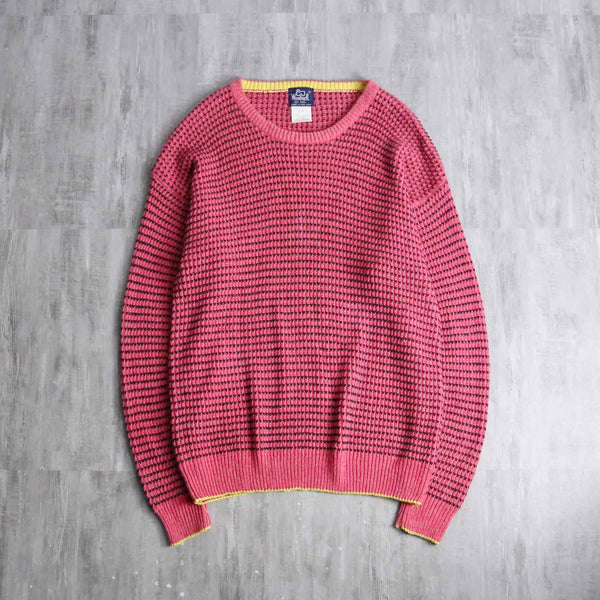 "Wool rich" birdseye design linen cotton knit