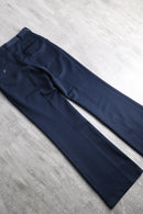 70's dark navy semi flare slacks