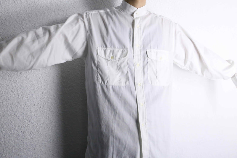 ”pierre cardin” white imperial collar stripe shirts