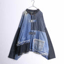 "Re:make" patchwork denim china jacket