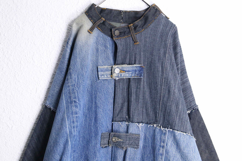 "Re:make" patchwork denim china jacket