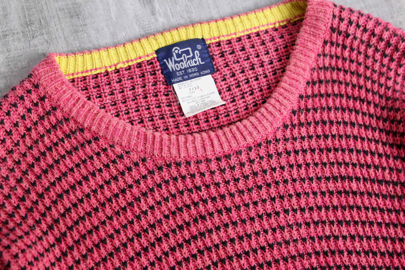 "Wool rich" birdseye design linen cotton knit